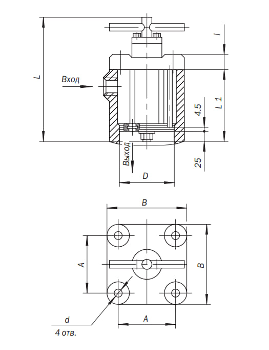 Фильтр щелевой (пластинчатый) компрессора встраиваемый